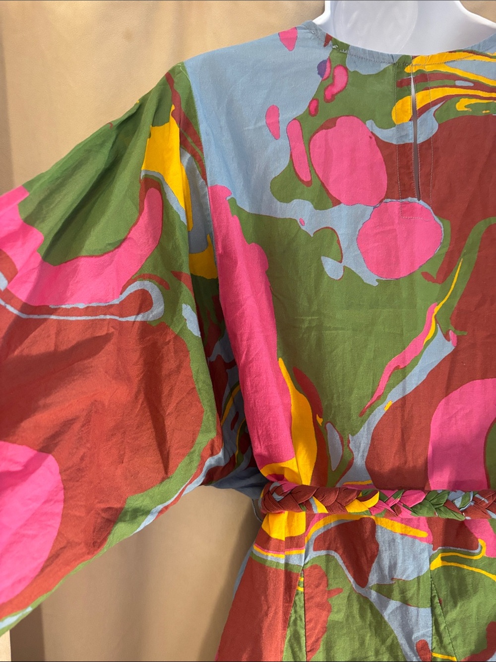 Rhode Ella Abstract Print Mini Dress with Braided Tie - Picture 8 of 11